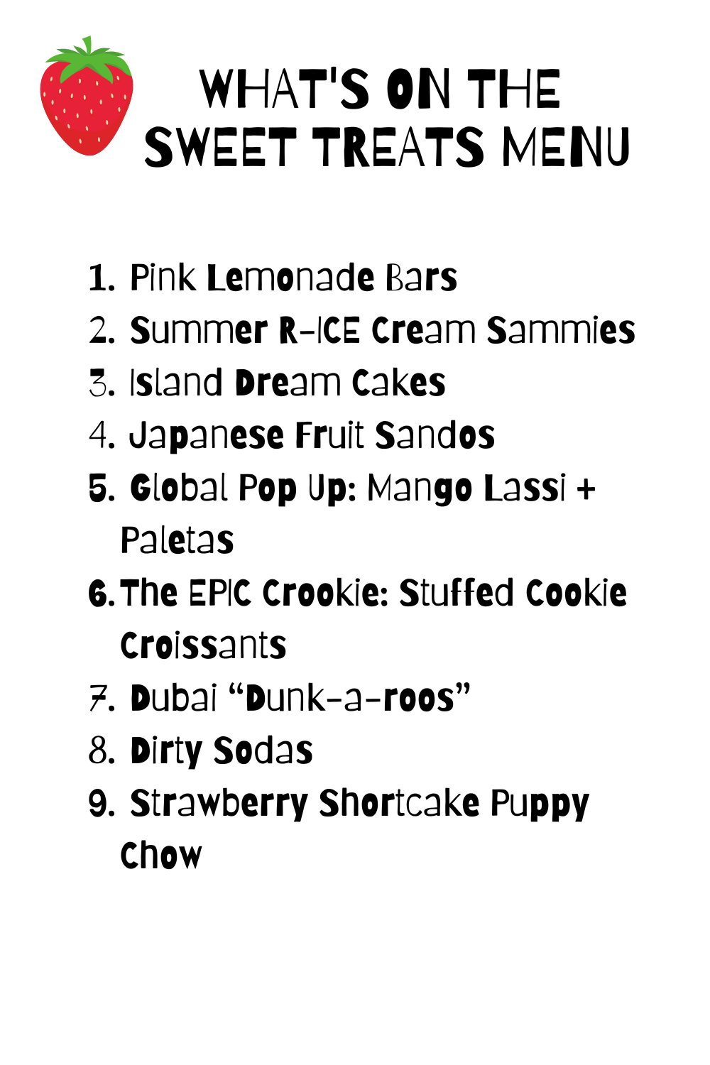 2026 Summer Camp Digital Cookbook: Sweet Treats