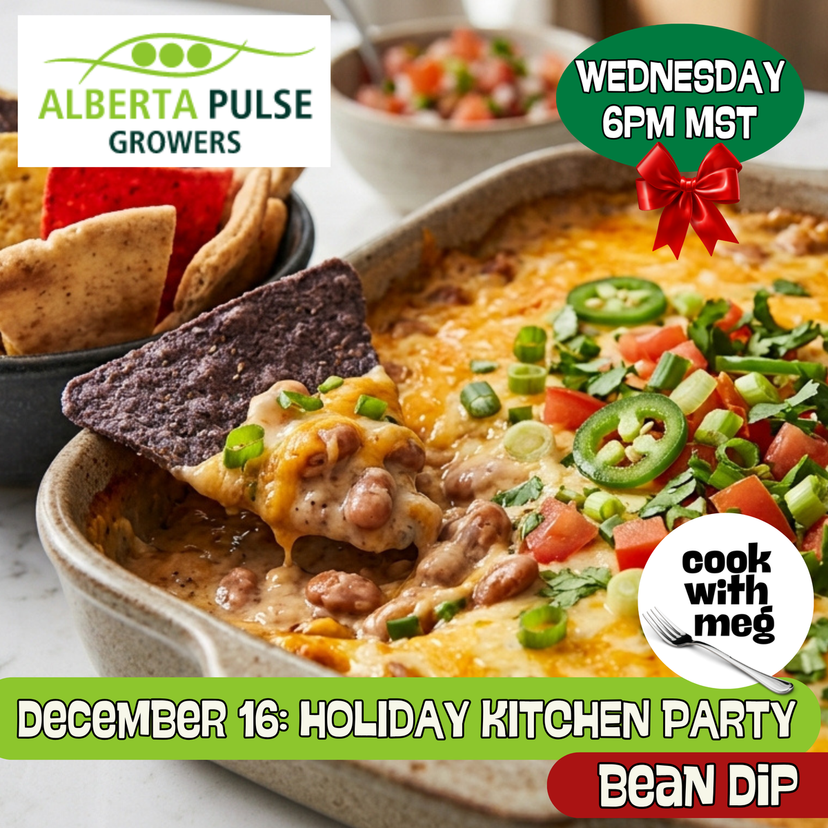 FREE: December 16- Holiday Kitchen Party Bean Dip